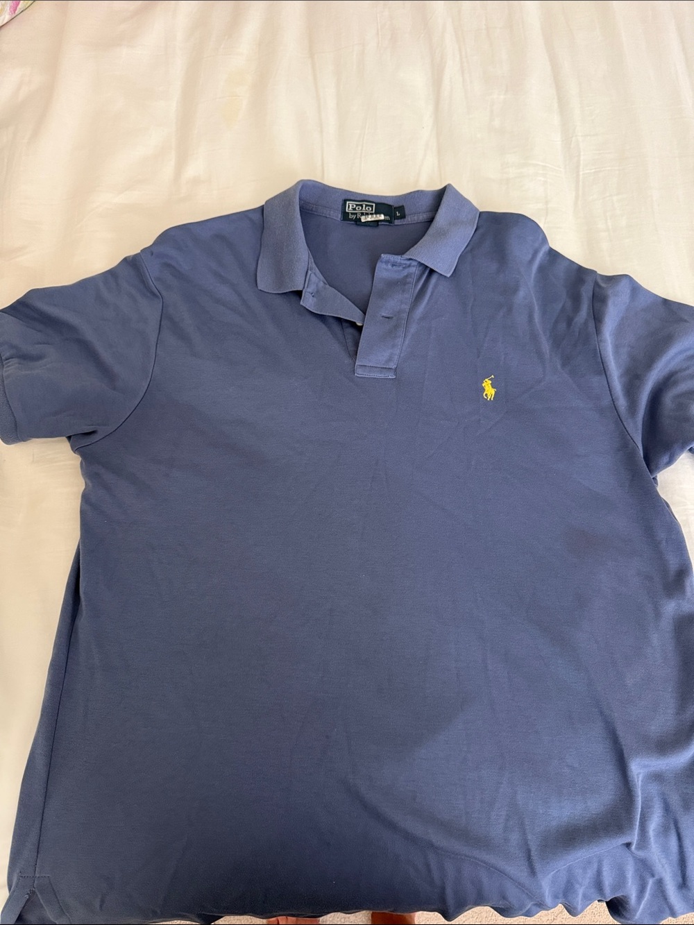 Polo by Ralph Lauren Navy Blue Polo with Yellow Pony